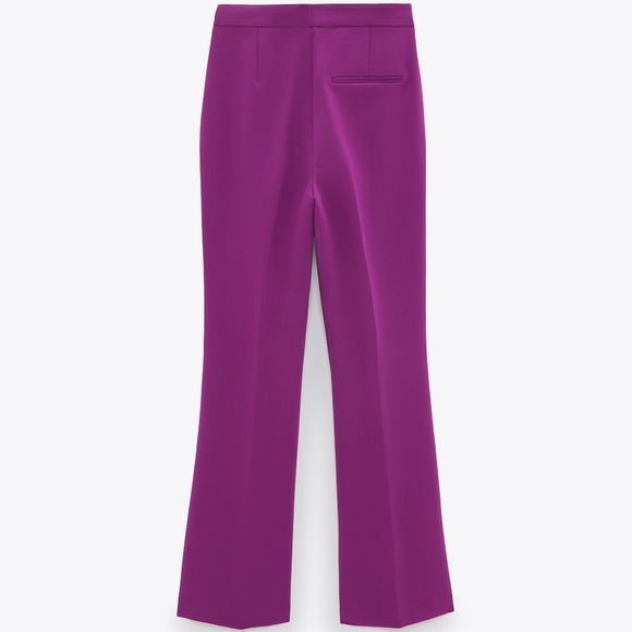 NWT ZARA | High-Waisted Trouser Pants Purple - Picture 7 of 9